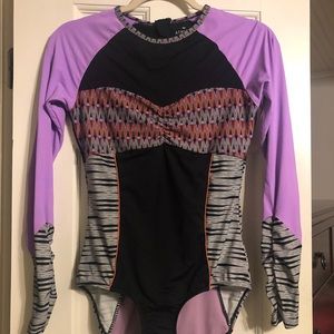 Brightly-colored Athleta wetsuit